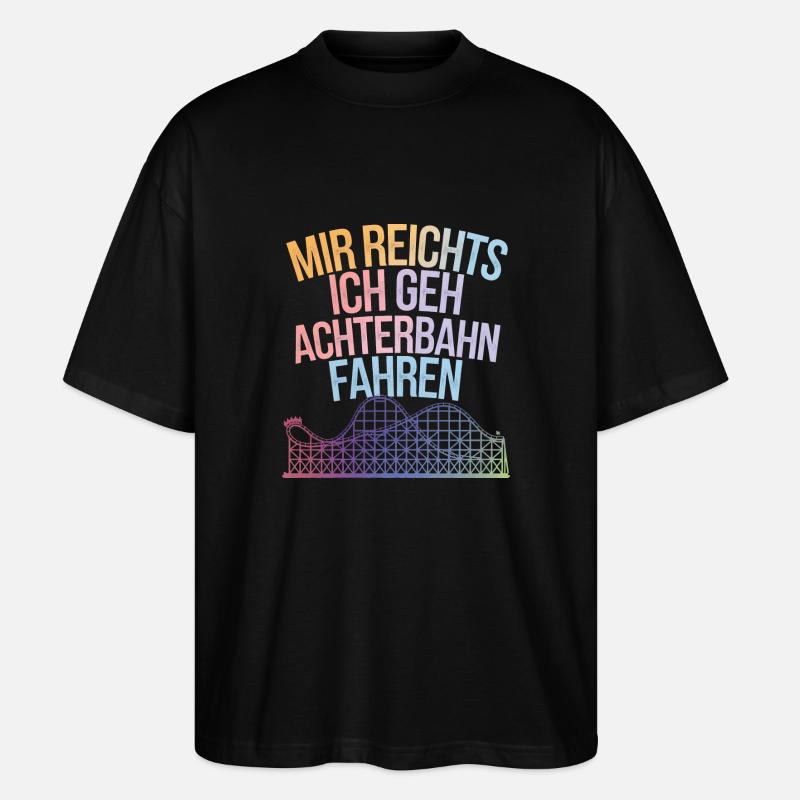 Achterbahn Freizeitpark Roller Coaster - Stanley/Stella Oversized Unisex Bio T-Shirt Blaster 2.0 - Schwarz