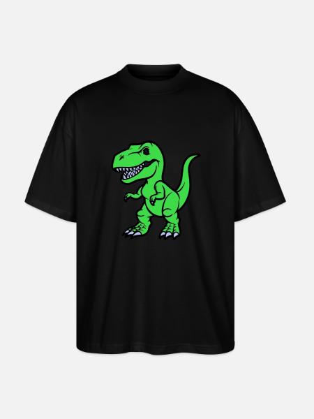 T Rex Comic - Stanley/Stella Oversized Unisex Organic T-shirt Blaster 2.0 - black