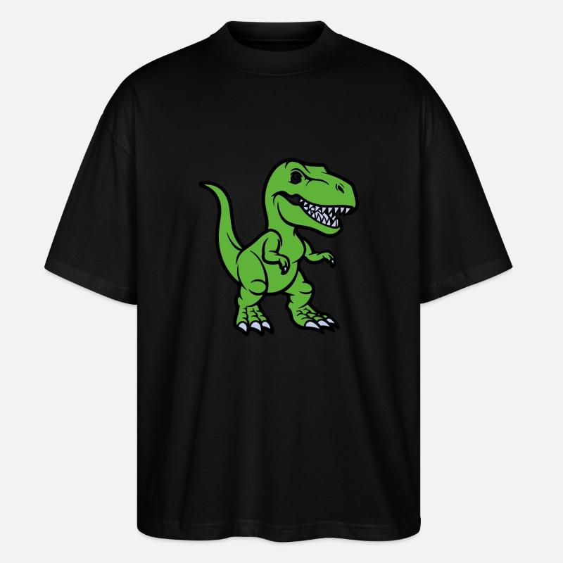 T Rex Comic dinosaurier - Stanley/Stella Oversized Unisex Bio T-Shirt Blaster 2.0 - Schwarz