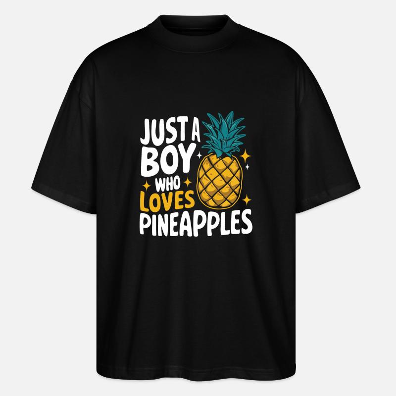 Ananas Fruit tropical hawaïen - T-shirt bio Blaster 2.0 coupe oversize Stanley/Stella Unisexe - noir
