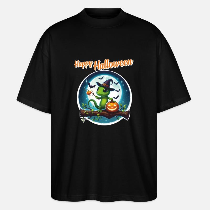 Wizard Gecko - Halloween - Stanley/Stella Oversized Unisex Bio T-Shirt Blaster 2.0 - Schwarz