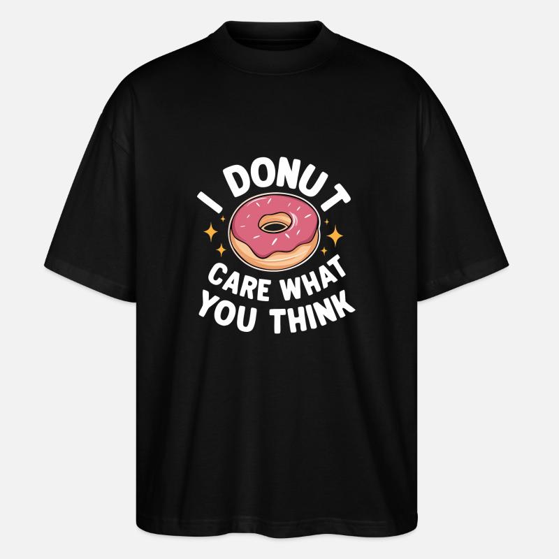 Donut Donuts Candy Bagel - Stanley/Stella Oversized Unisex Organic T-shirt Blaster 2.0 - black
