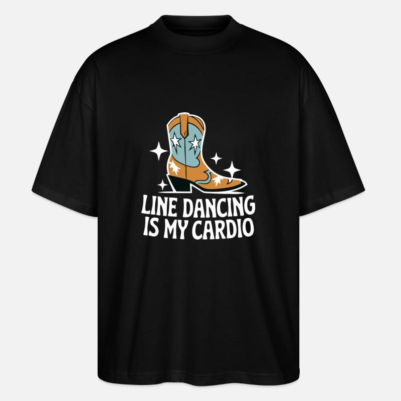 Line Dancing Dancing Dancers - Stanley/Stella Oversized Unisex Organic T-shirt Blaster 2.0 - black