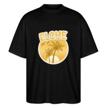 Vacances à Elche - T-shirt bio Blaster 2.0 coupe oversize Stanley/Stella Unisexe - noir - Devant - Alina (178cm) & Michal (187cm)