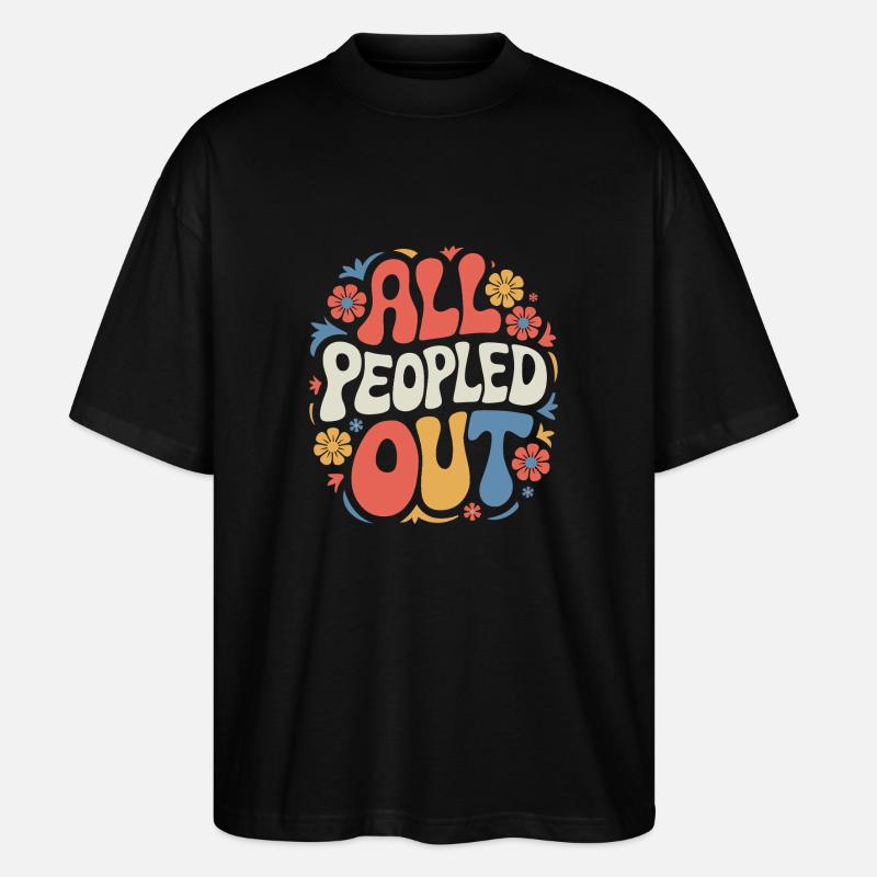 Introverti, antisocial, introverti - T-shirt bio Blaster 2.0 coupe oversize Stanley/Stella Unisexe - noir