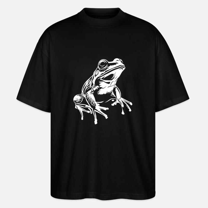 Frosch Graphic - Stanley/Stella Oversized Unisex Bio T-Shirt Blaster 2.0 - Schwarz