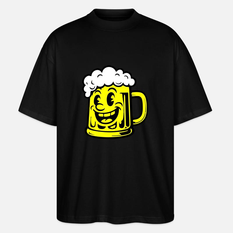 Bier Lustig Comic - Stanley/Stella Oversized Unisex Bio T-Shirt Blaster 2.0 - Schwarz