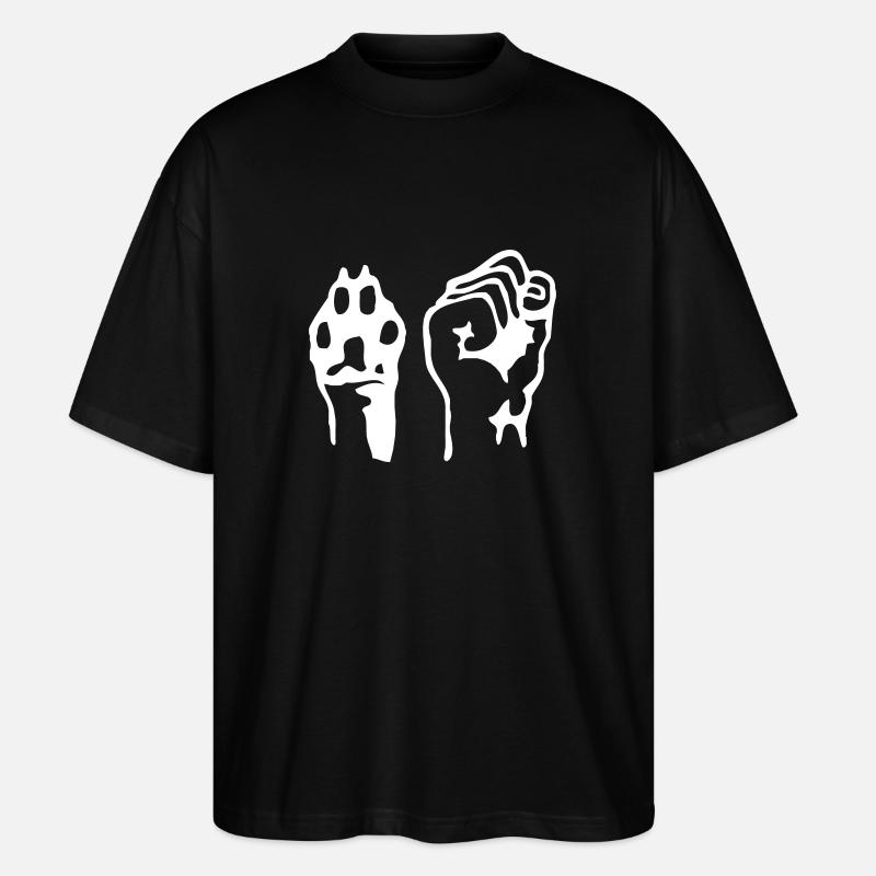 Pfote und Faust - Stanley/Stella Oversized Unisex Bio T-Shirt Blaster 2.0 - Schwarz