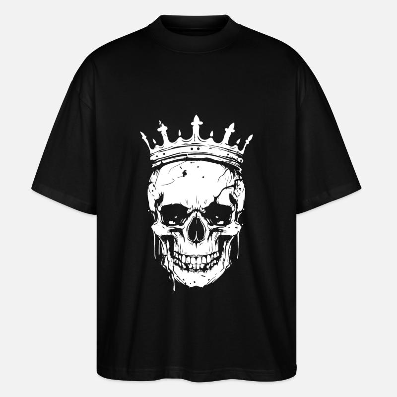 King Skull Crown - Stanley/Stella Oversized Unisex Organic T-shirt Blaster 2.0 - black