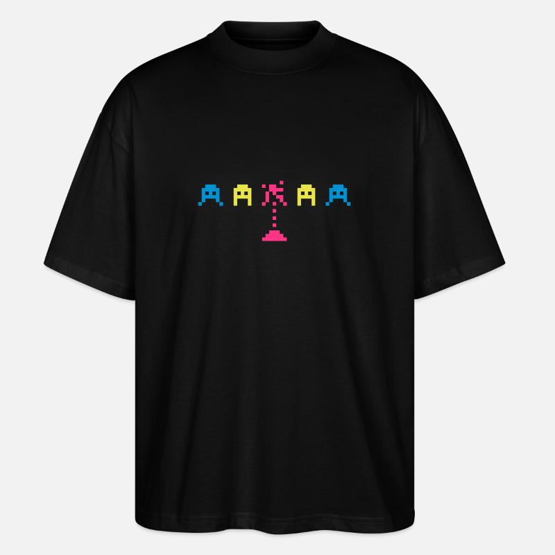 Space Invadors - Stanley/Stella Oversized Unisex Bio T-Shirt Blaster 2.0 - Schwarz