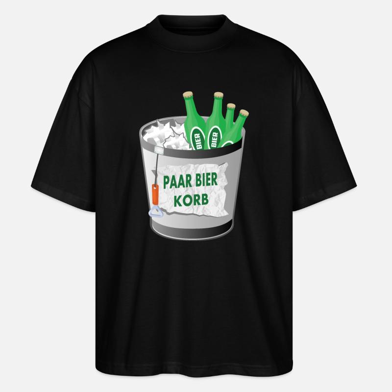 Paar Bier Korb - Stanley/Stella Oversized Unisex Bio T-Shirt Blaster 2.0 - Schwarz