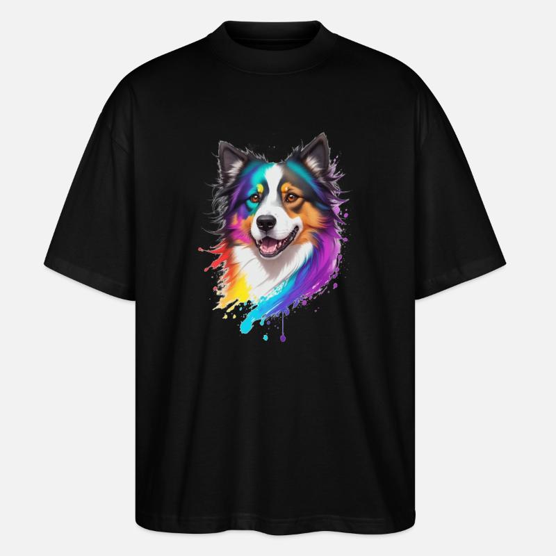 Collie - Stanley/Stella Oversized Unisex Bio T-Shirt Blaster 2.0 - Schwarz