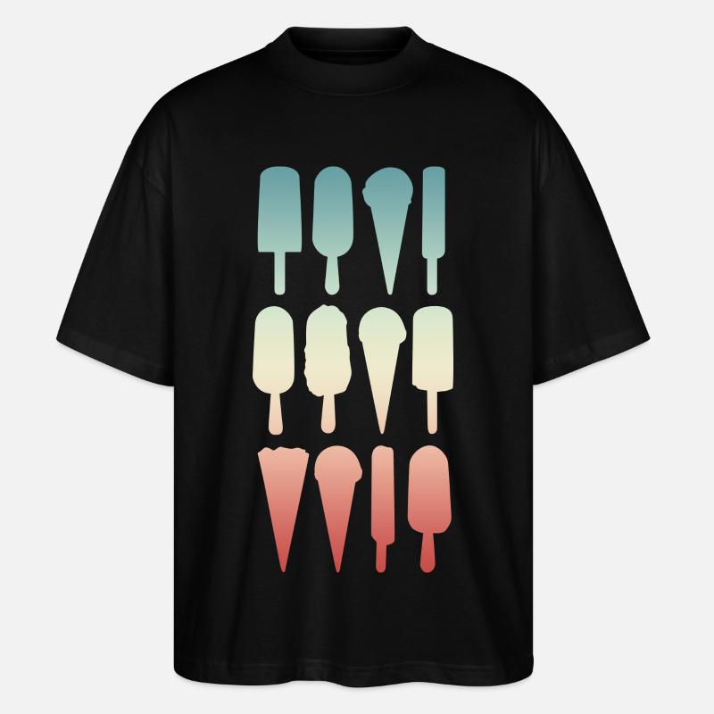 Eiswaffel und Wassereis - Stanley/Stella Oversized Unisex Bio T-Shirt Blaster 2.0 - Schwarz