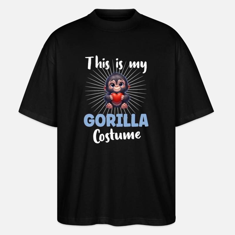 Singe gorille - T-shirt bio Blaster 2.0 coupe oversize Stanley/Stella Unisexe - noir