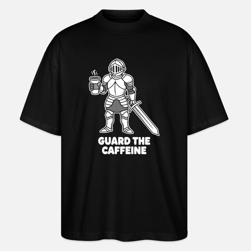 Chevalier combattant du café - T-shirt bio Blaster 2.0 coupe oversize Stanley/Stella Unisexe - noir