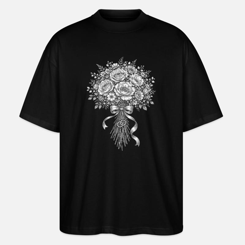Bouquet de mariée - T-shirt bio Blaster 2.0 coupe oversize Stanley/Stella Unisexe - noir