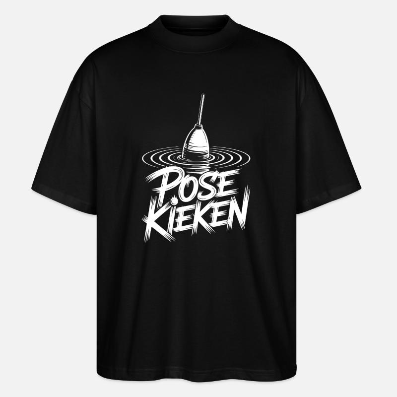 Fischen Pose Humor - Stanley/Stella Oversized Unisex Bio T-Shirt Blaster 2.0 - Schwarz