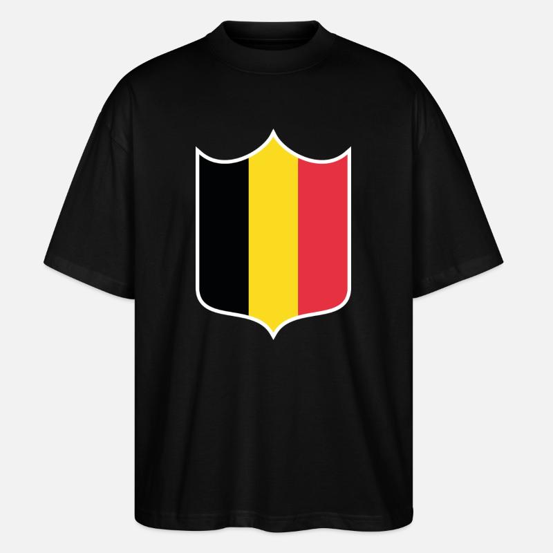 Belgien - Stanley/Stella Oversized Unisex Bio T-Shirt Blaster 2.0 - Schwarz