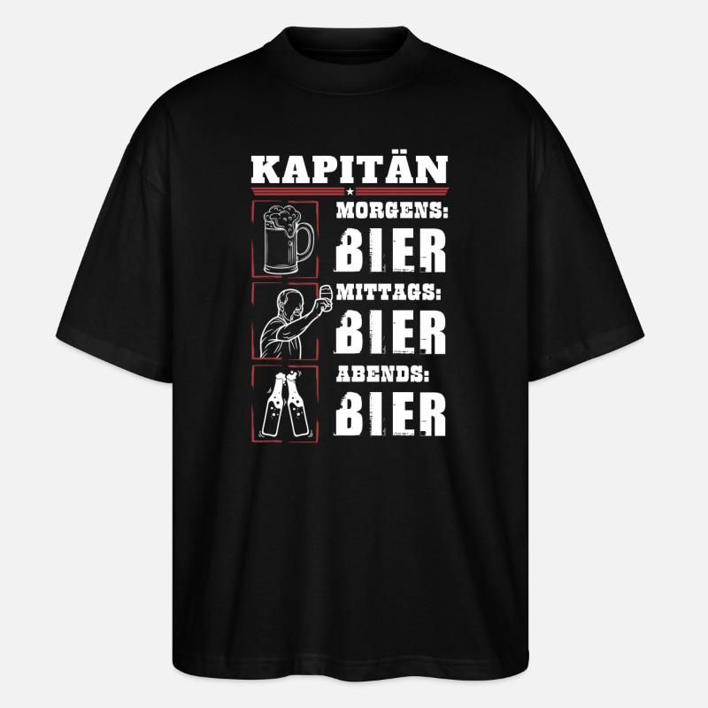 Mon quotidien de capitaine - T-shirt bio Blaster 2.0 coupe oversize Stanley/Stella Unisexe - noir