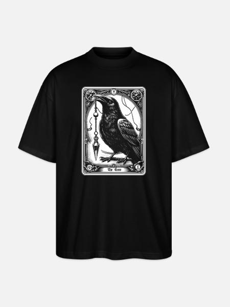 Raven Pendulum Tarot - Stanley/Stella Oversized Unisex Organic T-shirt Blaster 2.0 - black