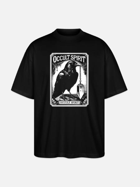 Occult Spirit Raven Pendulum - Stanley/Stella Oversized Unisex Organic T-shirt Blaster 2.0 - black
