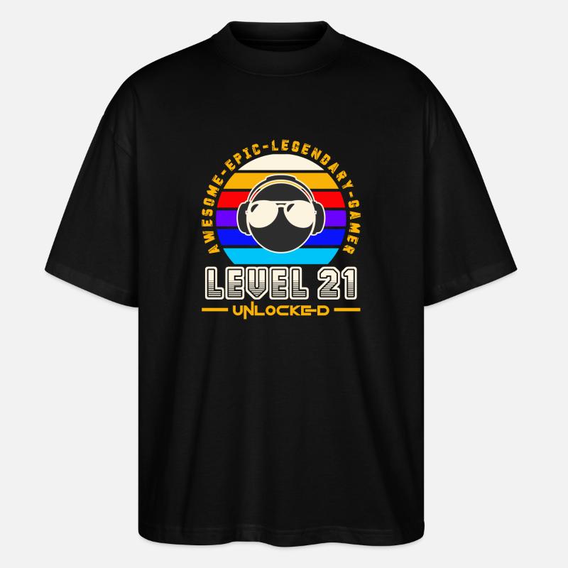 Level 21 - T-shirt bio Blaster 2.0 coupe oversize Stanley/Stella Unisexe - noir