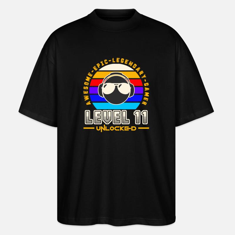 Stufe 11 - Stanley/Stella Oversized Unisex Bio T-Shirt Blaster 2.0 - Schwarz
