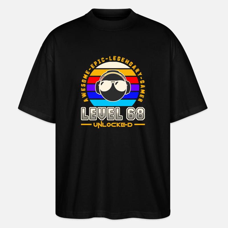 Stufe 68 - Stanley/Stella Oversized Unisex Bio T-Shirt Blaster 2.0 - Schwarz
