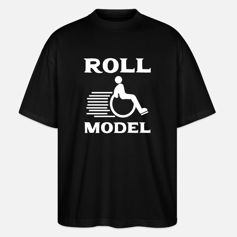 Rollstuhl - Stanley/Stella Oversized Unisex Bio T-Shirt Blaster 2.0 - Schwarz