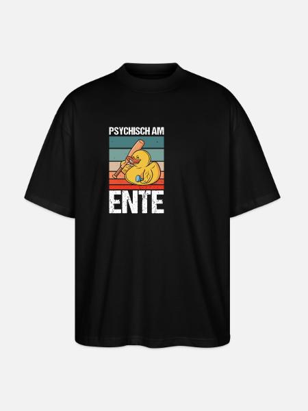 Psychically on the duck - Stanley/Stella Oversized Unisex Organic T-shirt Blaster 2.0 - black