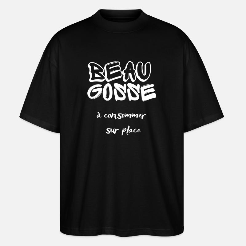 Beau gosse à consommer sur place - T-shirt bio Blaster 2.0 coupe oversize Stanley/Stella Unisexe - noir