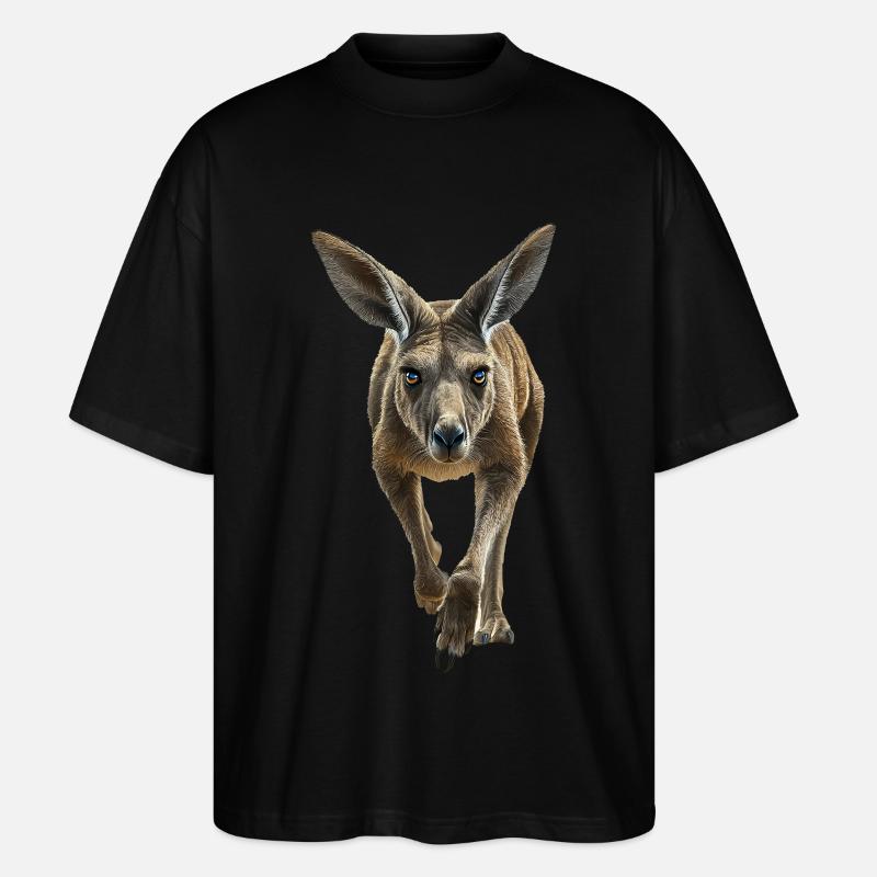 Känguru - Stanley/Stella Oversized Unisex Bio T-Shirt Blaster 2.0 - Schwarz