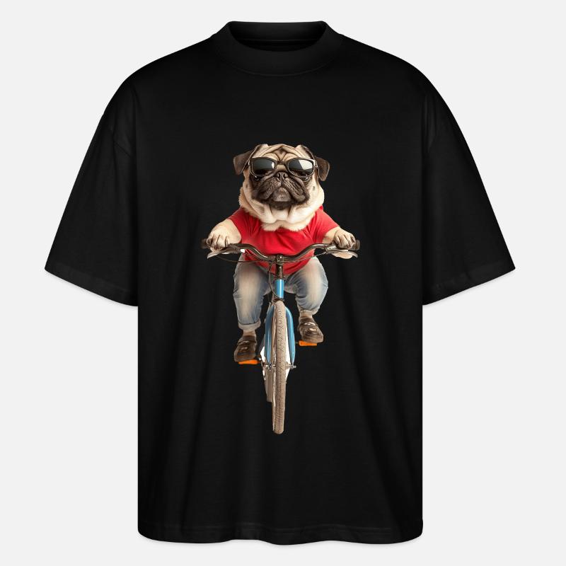 Mops - Stanley/Stella Oversized Unisex Bio T-Shirt Blaster 2.0 - Schwarz