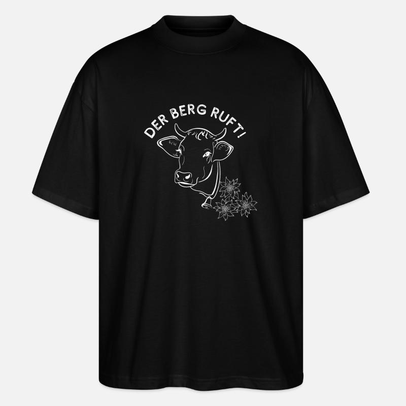 Der Berg ruft! - Stanley/Stella Oversized Unisex Bio T-Shirt Blaster 2.0 - Schwarz