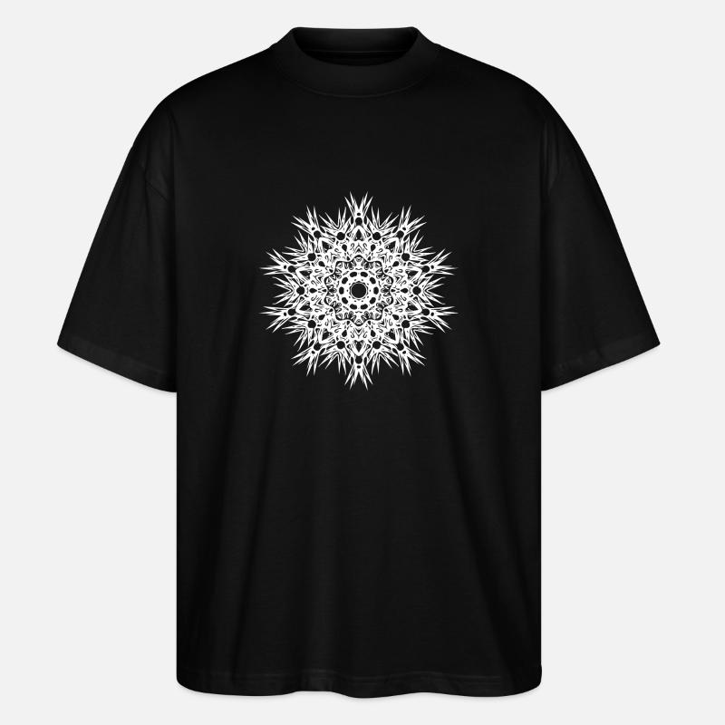Geometric lines mandala shape - Stanley/Stella Oversized Unisex Organic T-shirt Blaster 2.0 - black