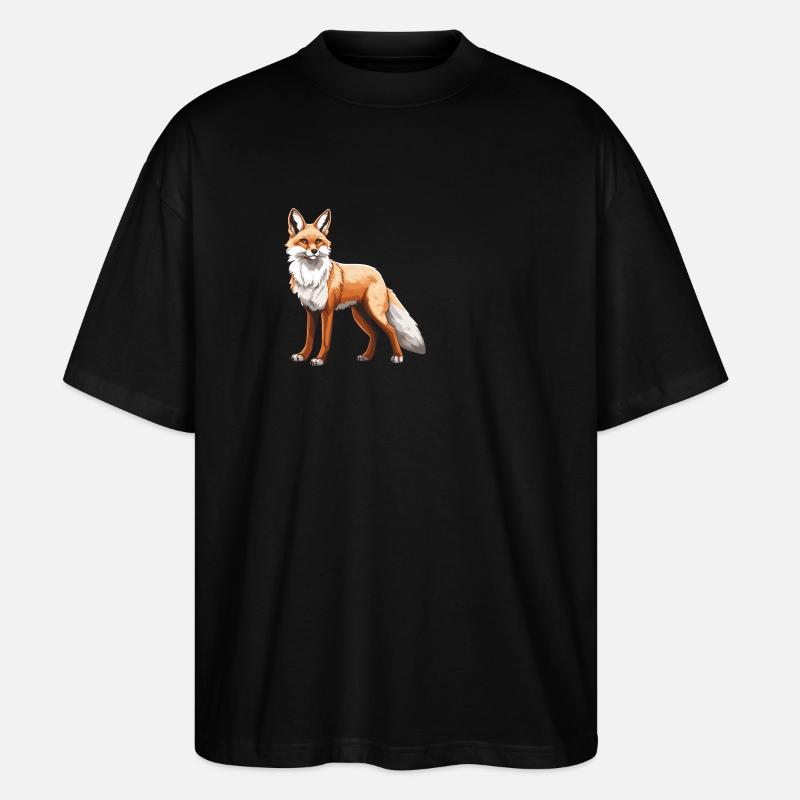 Fuchs Tier - Stanley/Stella Oversized Unisex Bio T-Shirt Blaster 2.0 - Schwarz