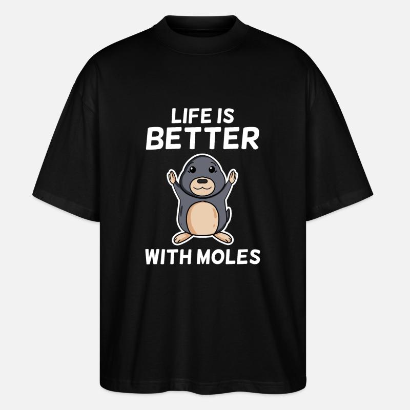 Maulwurf - Stanley/Stella Oversized Unisex Bio T-Shirt Blaster 2.0 - Schwarz