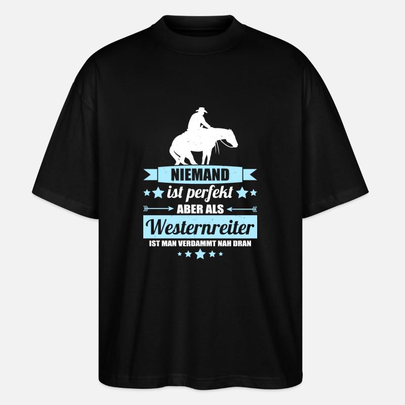 Westernreiter - Stanley/Stella Oversized Unisex Bio T-Shirt Blaster 2.0 - Schwarz