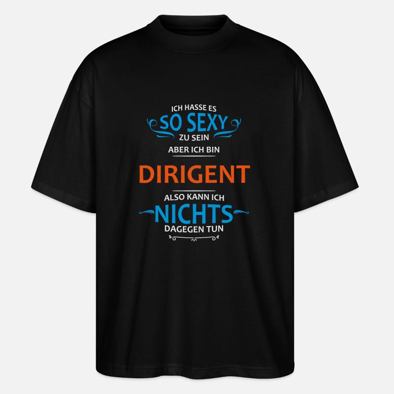 Dirigent Beruf - Stanley/Stella Oversized Unisex Bio T-Shirt Blaster 2.0 - Schwarz