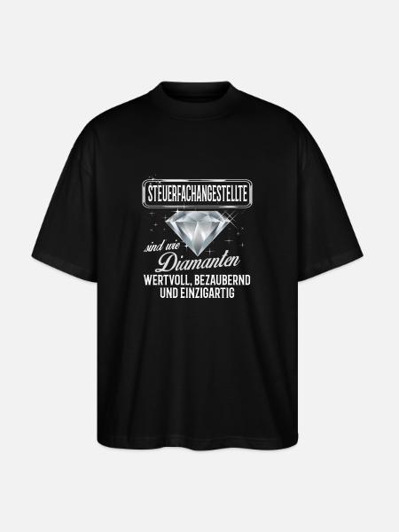 STEUERFACHANGESTELLTE -DM - Stanley/Stella Oversized Unisex Bio T-Shirt Blaster 2.0 - Schwarz
