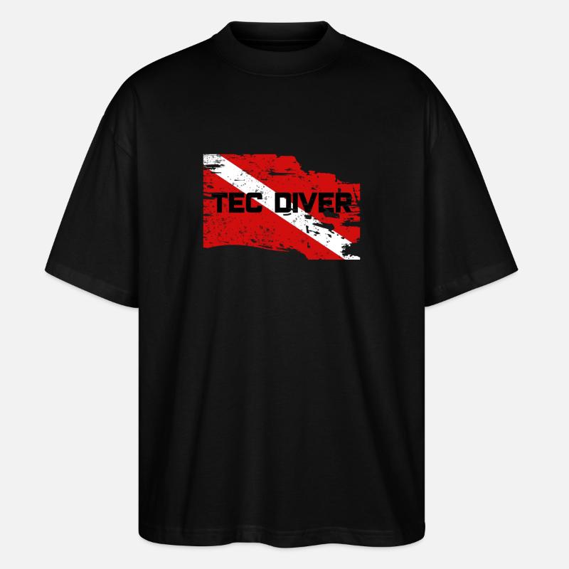 TEC DIVER - Stanley/Stella Oversized Unisex Organic T-shirt Blaster 2.0 - black