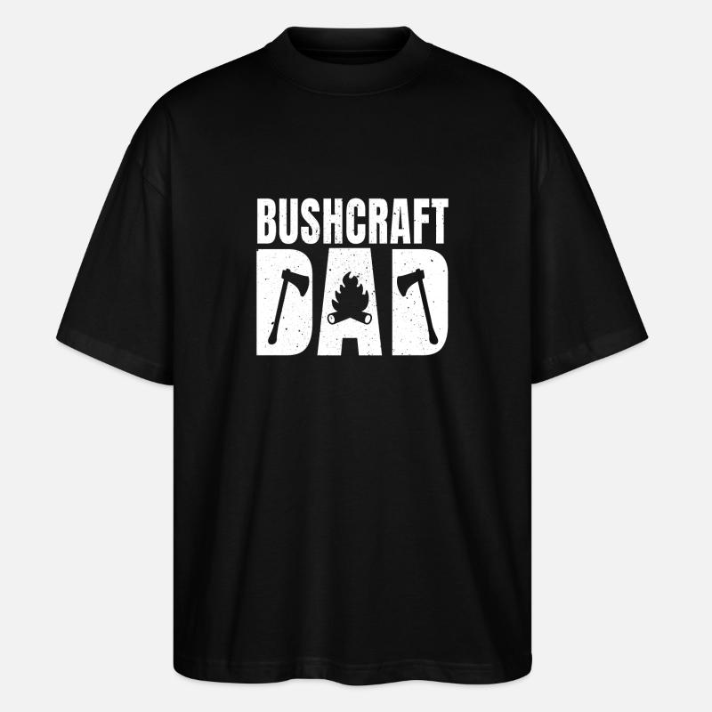 Bushcraft Papa - T-shirt bio Blaster 2.0 coupe oversize Stanley/Stella Unisexe - noir