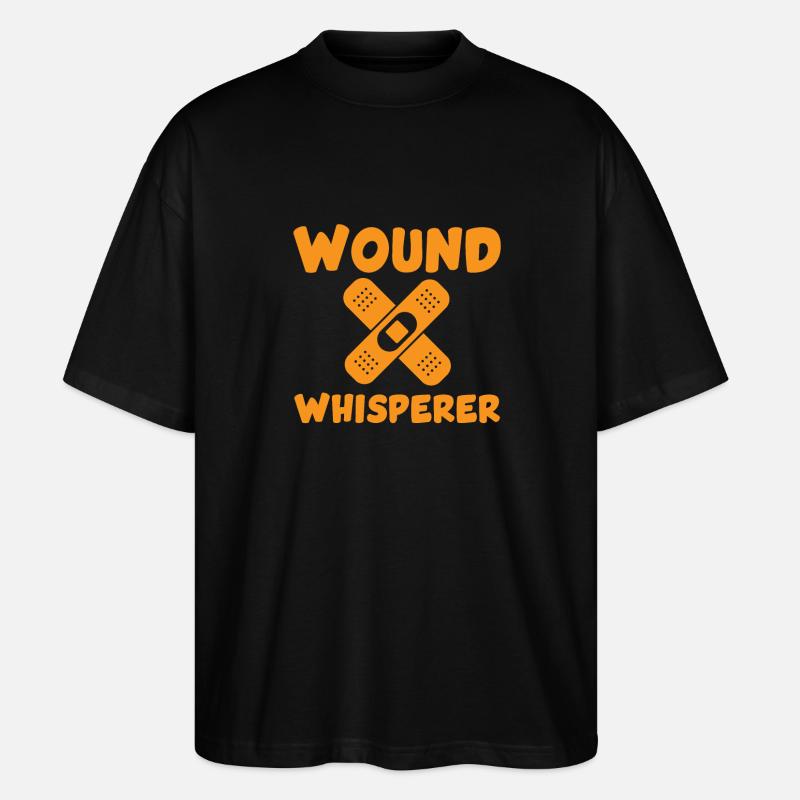 Lustiger Wundflüsterer Wundexperte - Stanley/Stella Oversized Unisex Bio T-Shirt Blaster 2.0 - Schwarz