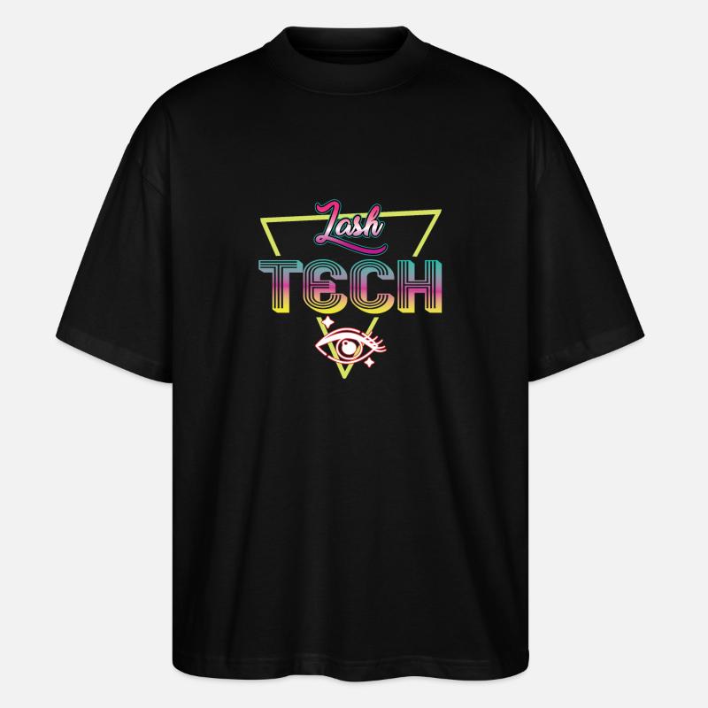 80s Lash Tech Retro Outfit - Stanley/Stella Oversized Unisex Organic T-shirt Blaster 2.0 - black