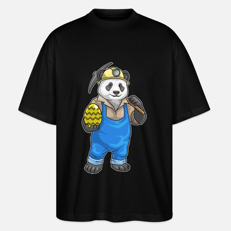 Panda Easter Mining - T-shirt bio Blaster 2.0 coupe oversize Stanley/Stella Unisexe - noir