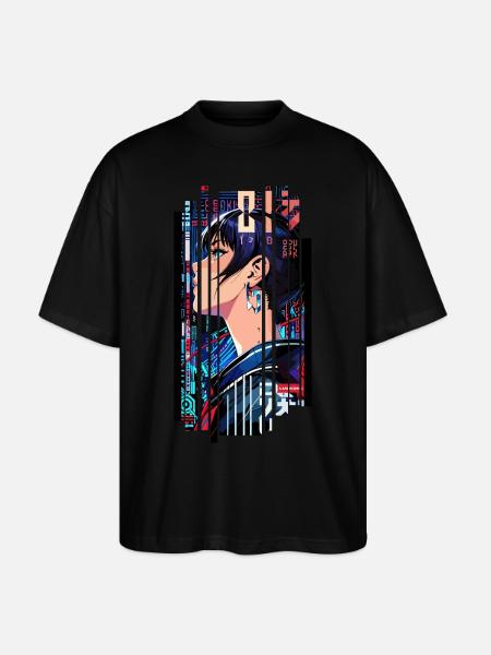 Futuristic Cyborg Woman - Stanley/Stella Oversized Unisex Organic T-shirt Blaster 2.0 - black