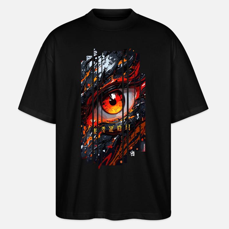 Cyborg Eyes Drachenmädchen - Stanley/Stella Oversized Unisex Bio T-Shirt Blaster 2.0 - Schwarz