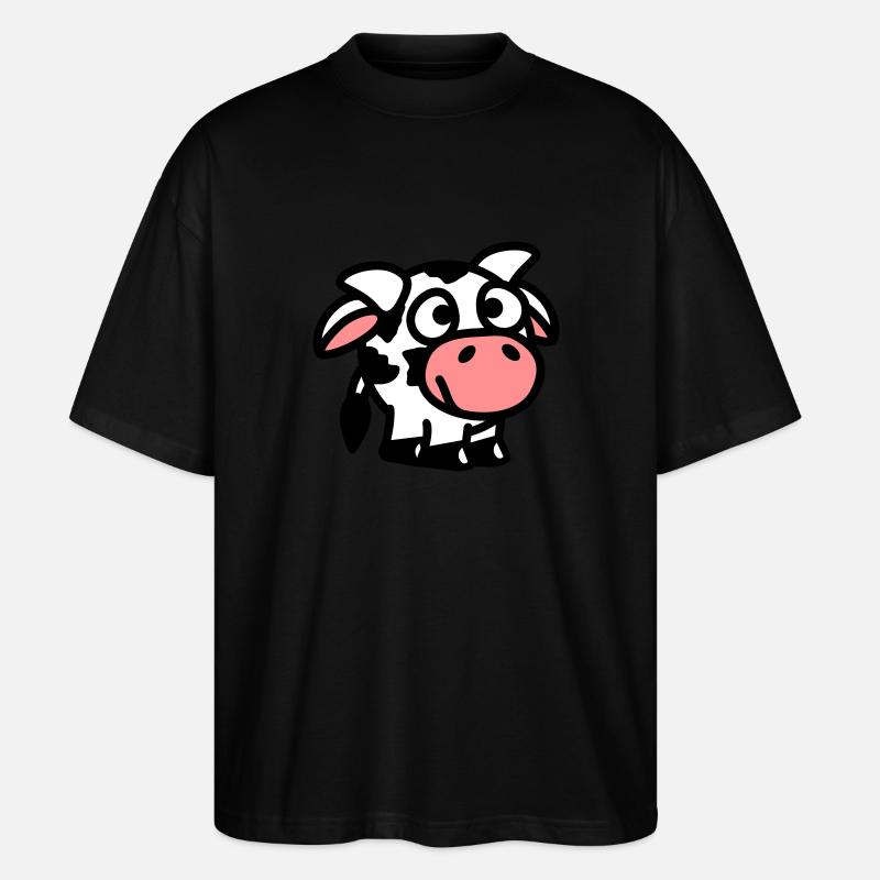 smiley_cow_3c - T-shirt bio Blaster 2.0 coupe oversize Stanley/Stella Unisexe - noir