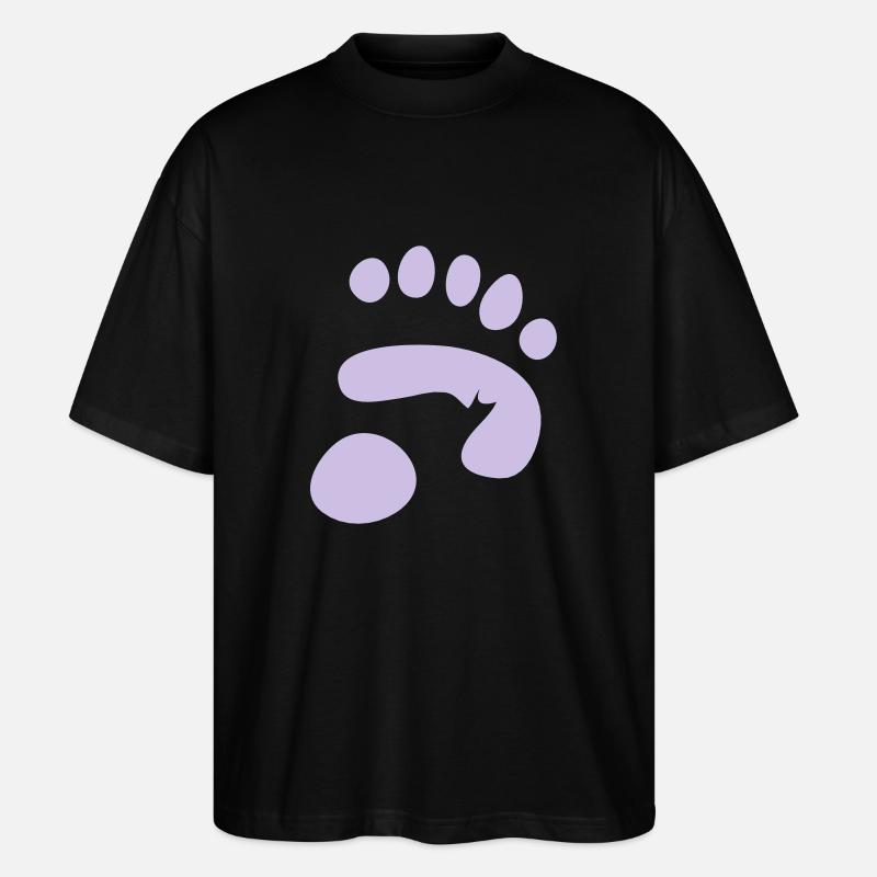 Pandapfotenabdruck - Stanley/Stella Oversized Unisex Bio T-Shirt Blaster 2.0 - Schwarz
