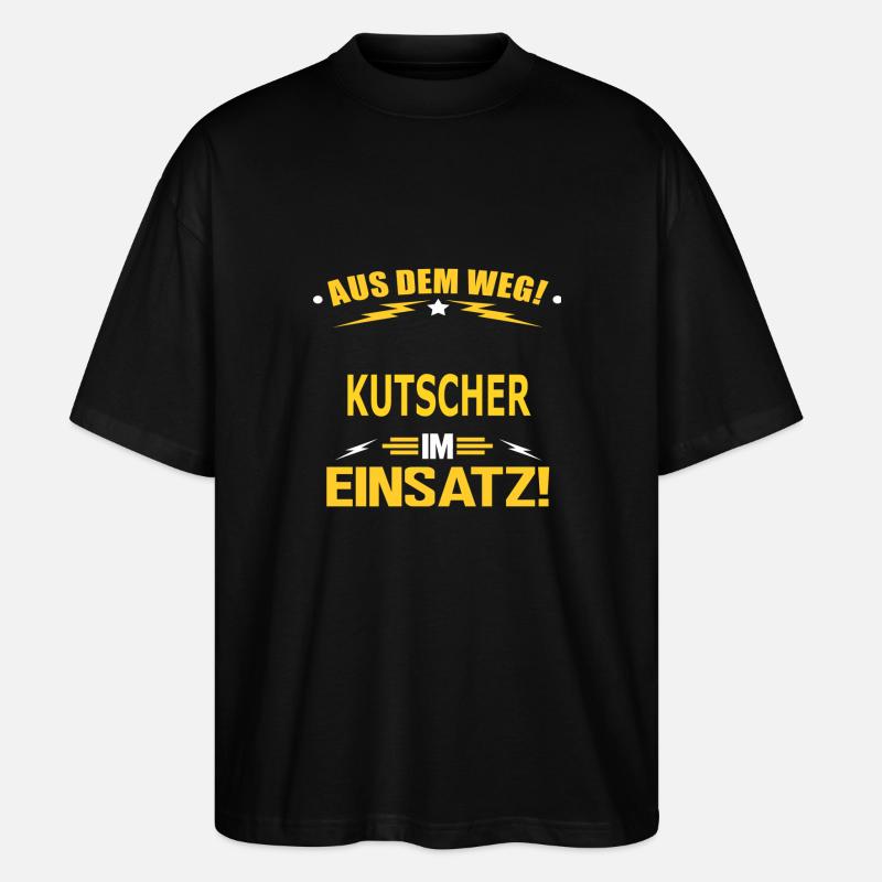 KUTSCHER - Stanley/Stella Oversized Unisex Bio T-Shirt Blaster 2.0 - Schwarz